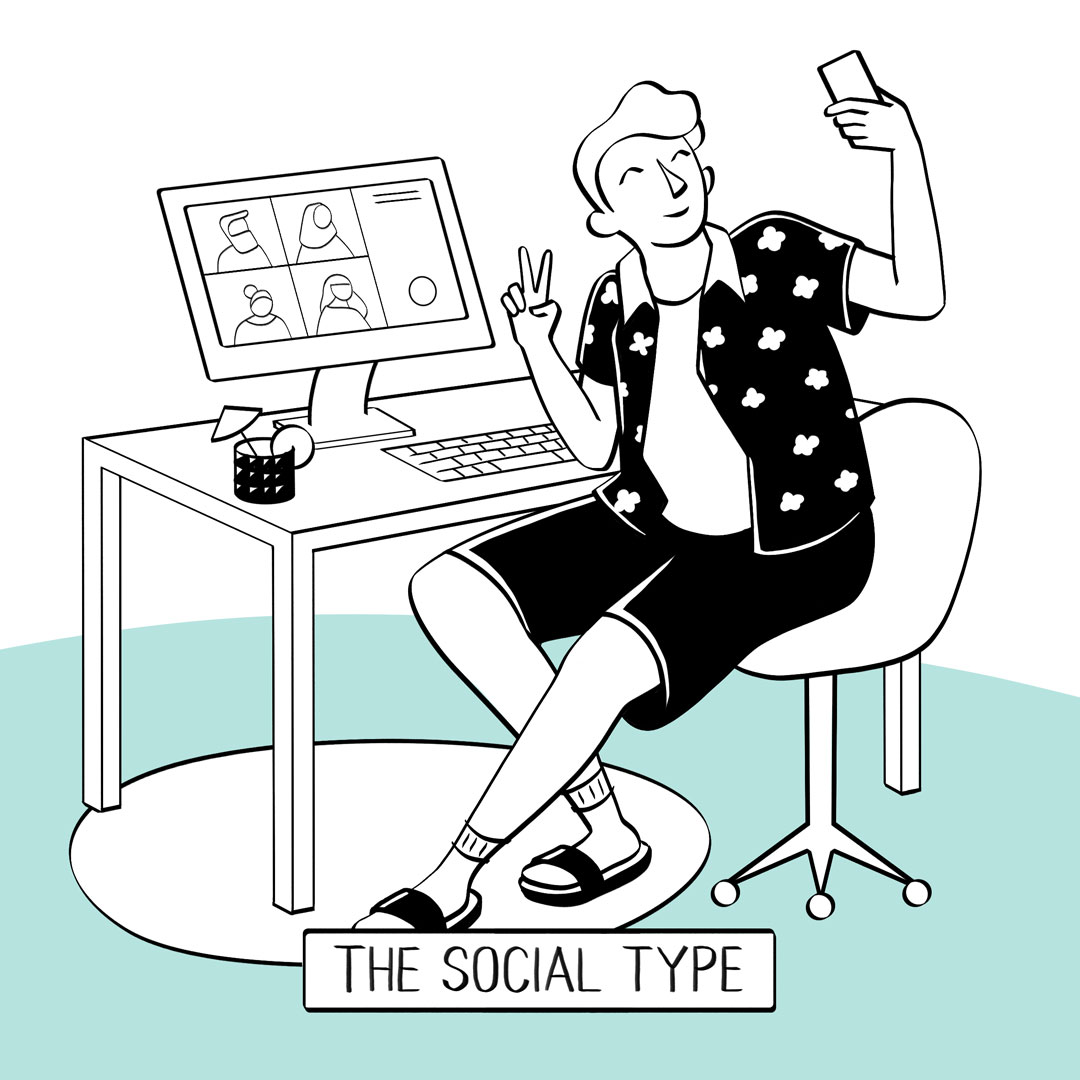 Der soziale Home-Office-Typ