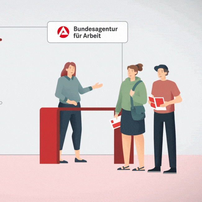 2D-Charakteranimation im Erklärvideo der Bundesagentur für Arbeit