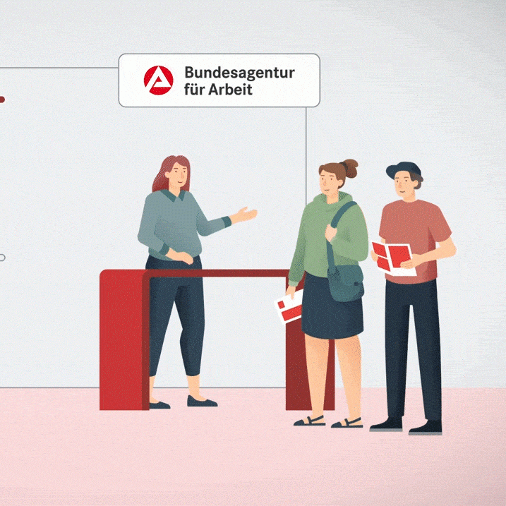 2D-Charakteranimation im Erklärvideo der Bundesagentur für Arbeit
